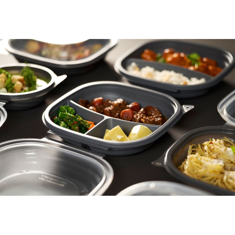 Vienkartinis dubenėlis su dangteliu Vista (3 dalių, 650 / 216 / 216 ml., 25 vnt.)