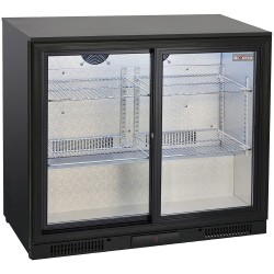 Diamond pobarinis šaldytuvas gėrimams su 2 stumdomomis stiklinėmis durimis