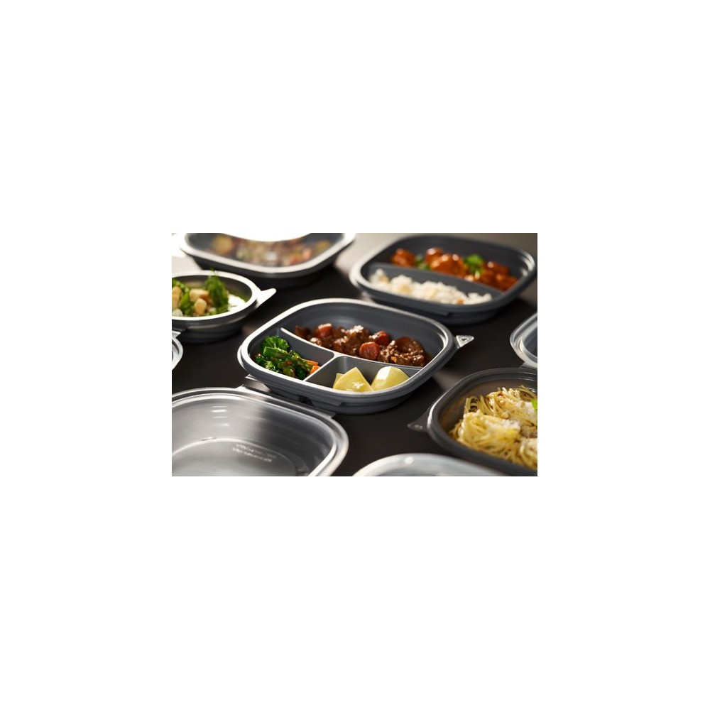 Vienkartinis dubenėlis su dangteliu Vista (2 dalių, 670 / 460 ml. 120 vnt.)