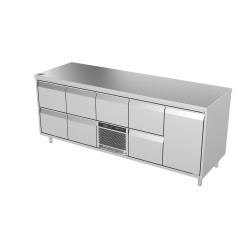 Šaldomas stalas 7 stalčių ir 1 durelių, -5 ... +8 °C