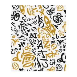 Popierius vyniojimui 34 x 28 cm. GRAFFITI (atsparus riebalams) (1000)