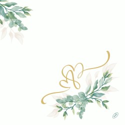 Servetėlės 40 x 40 cm. bio dunisoft love hearts (60)