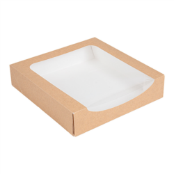 Vienk. dėžutė THEPACK sushi su langeliu 23 x 23 x 5 cm (50)