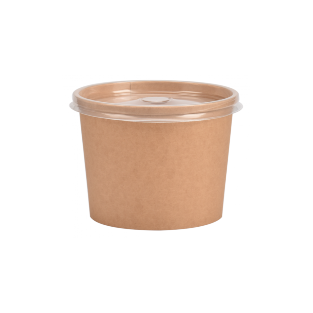 copy of Disposable container ECO SOUP (brown, 450 ml., Ø9.5 cm., H6.5 cm., 50 pcs.)