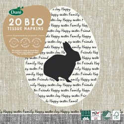 Servetėlės 33 x 33 cm. 3 sl. Bunny greetings, 20 vnt.