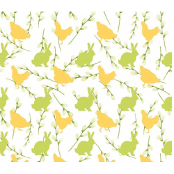 Servetėlės 24 x 24 cm. 3 sl. Bunnies and hens, 20 vnt.
