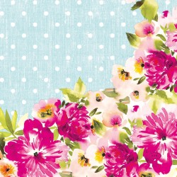 Servetėlės 33 x 33 cm. 3 sl. Happy florals, 20 vnt.