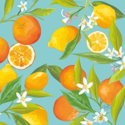 Servetėlės 33 x 33 cm. 3 sl. Lemon tree, 20 vnt.
