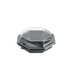 Vienkartinis indelis su dangteliu OCTAVIEW 1 dalies (417 ml., 16 x 16 x h6 cm.)