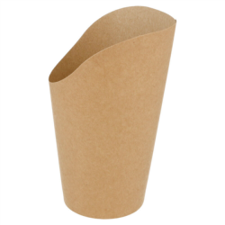 Vienk. dėžutė bulvytėms 480 ml. ruda (50)