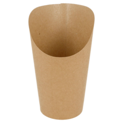 Vienk. dėžutė bulvytėms 480 ml. ruda (50)