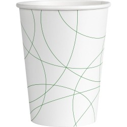 Vienk. puodeliai kavai 250 ml. pop. balti be plastiko (50)