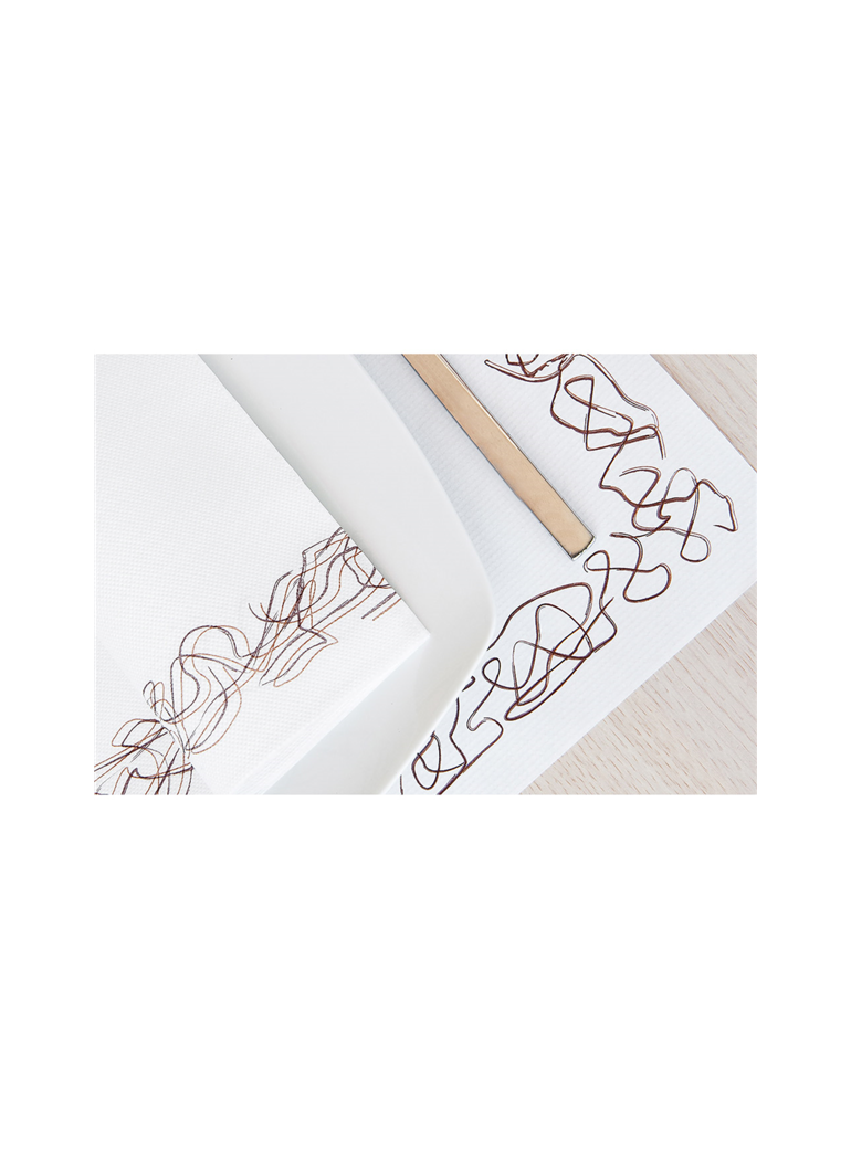 Servetėlės 40 cm DP Aristos balta (50)