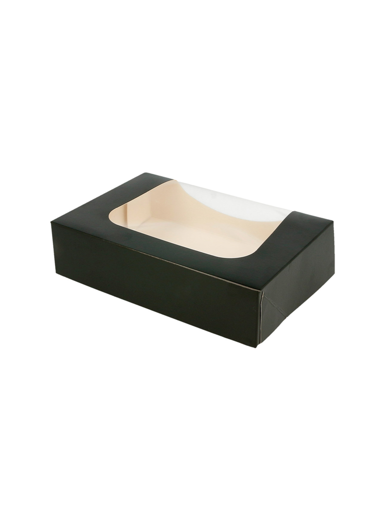 Vienk dėžutė Sushi juoda  20x12x4,5 cm  pop su langu (50)