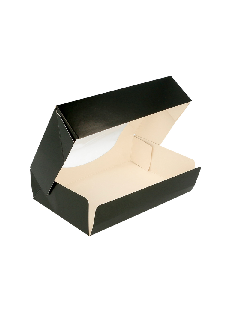 Vienk dėžutė Sushi juoda  20x12x4,5 cm  pop su langu (50)