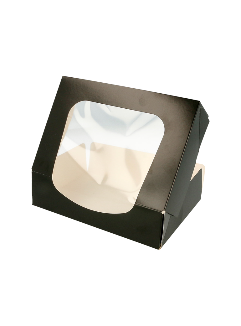 Vienk dėžutė Sushi juoda  20x12x4,5 cm  pop su langu (50)