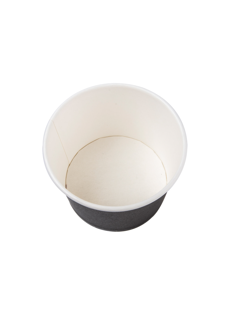 Vienk. indelis  D11 H8,2 cm apvalus 500 ml, pop (50) juodas