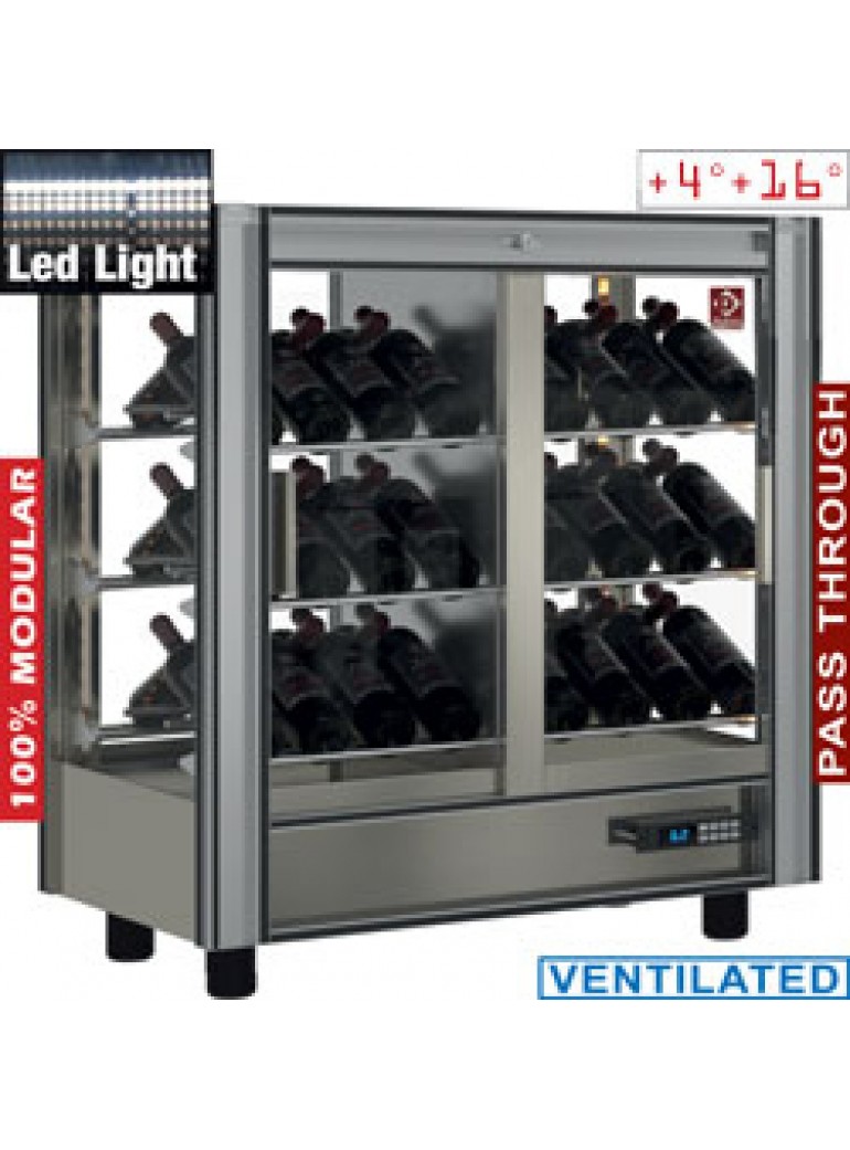 Diamond wine refrigerator (42 x 0.75l bottles) 216 l.  double sided