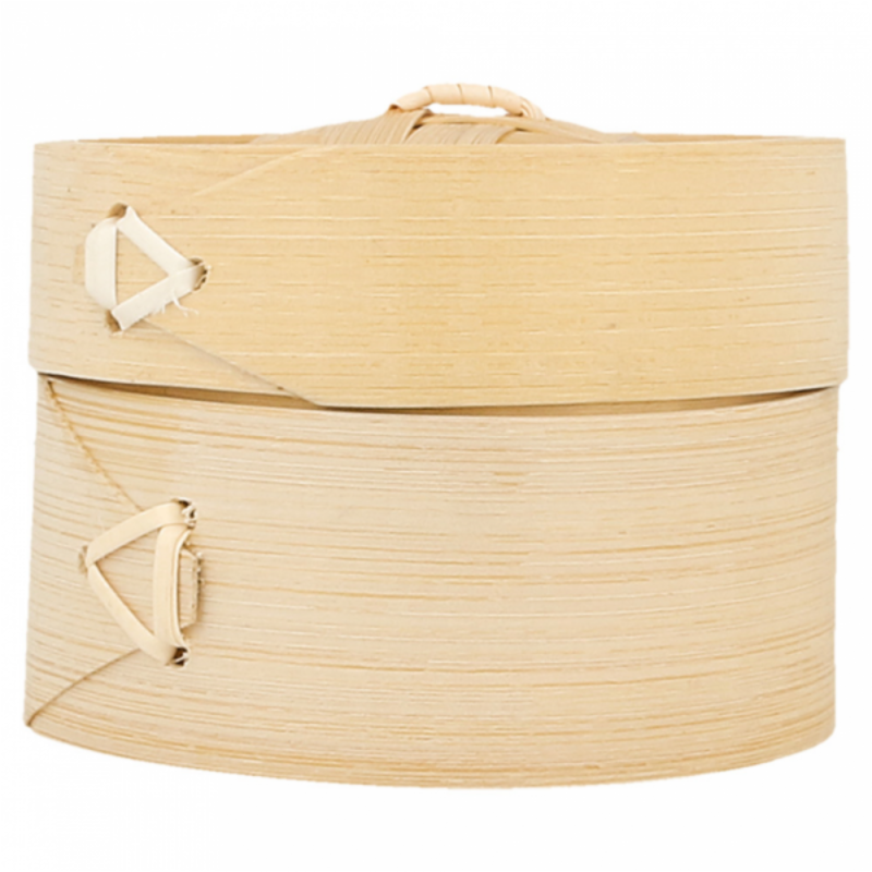 Indas mini Dim-sun 15x8 cm, bambukinis su dangt