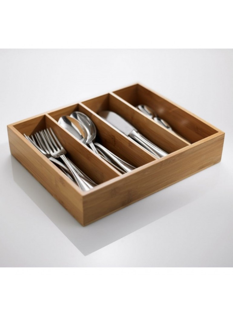 Dėklas 29x24x6 cm 4 dalių bambukinis