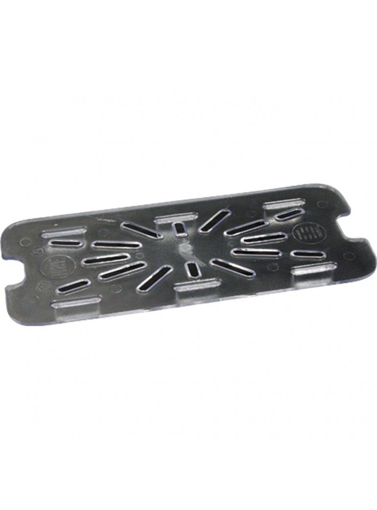Insert for GN 1/2 container. 32.5 x 26.5 cm. Perforated polycarbonate. Transparent