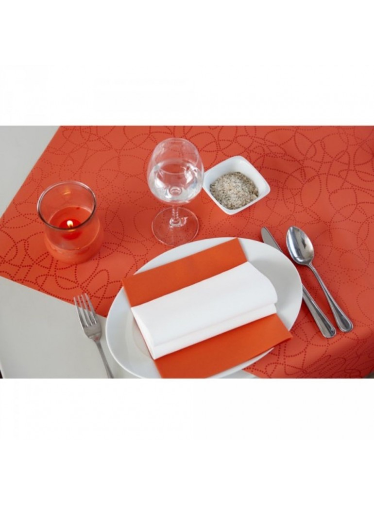 Tablecloth Dunisilk 84x84 cm., CIRCUITS MANDARIN