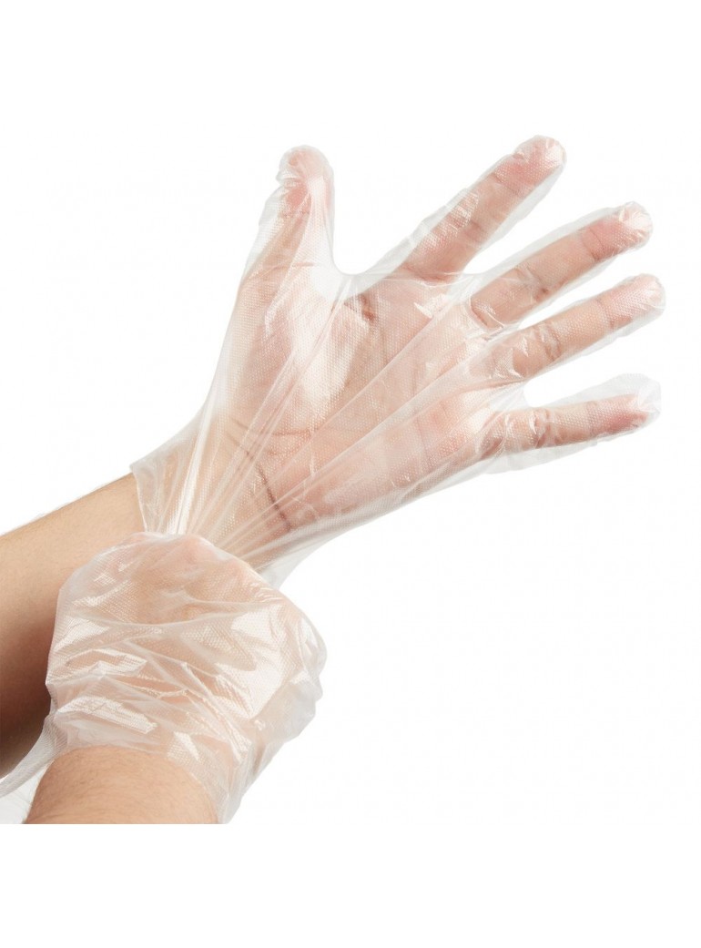 Pirštinės vienkartinės HDPE L (100)