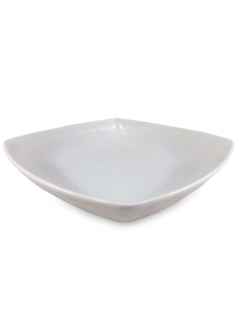 Plate MEDRI. Series SATURNIA TICO. Soups. 21 cm. X 21 cm. Porcelain, white.