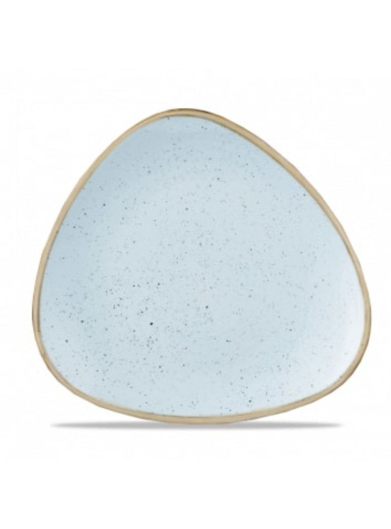 Lėkštė STONECAST EGG BLUE trikampė, 26,5 cm.