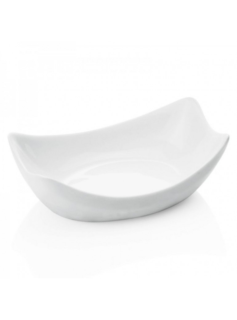 Plate for serving. WAS, Mini. 8.5 cm. x 5.5 cm. H3 cm. Porcelain, white.