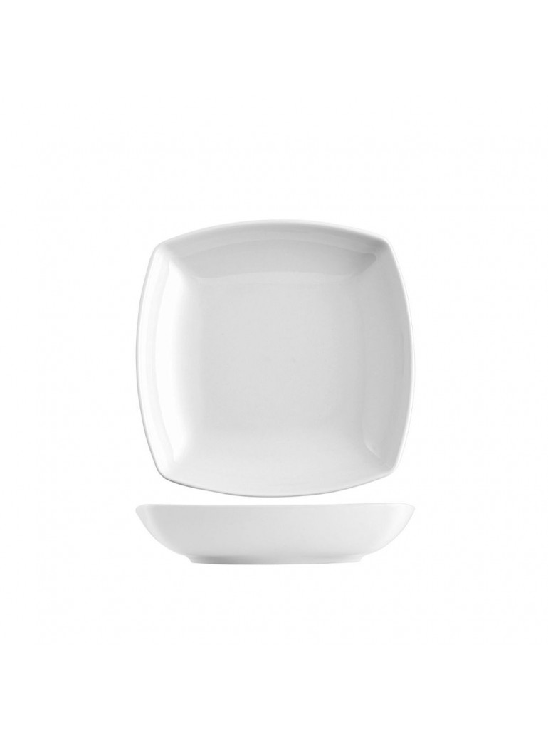 Lėkštė 21 x 21 cm. gili, porcel.