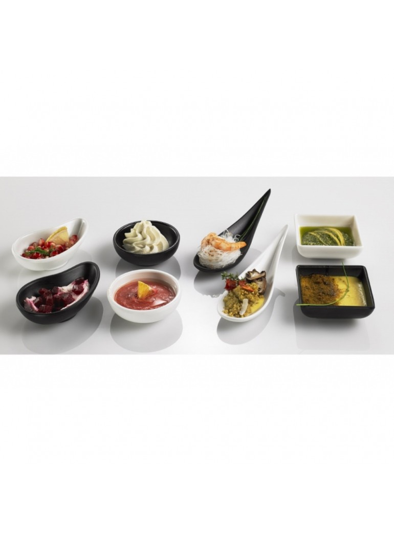 Dubenėlis Finger Food 7.5 x 7.5 x 2.7 cm. baltas, melamino