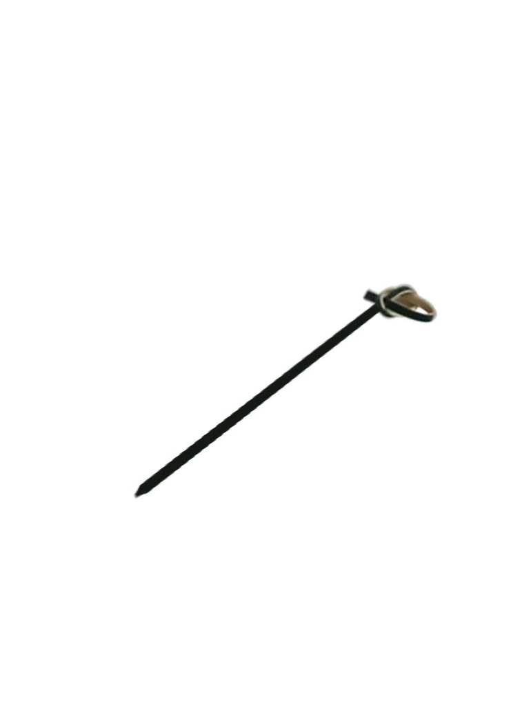 Pins (bamboo, with knots, black, 9 cm, 100 pcs.)