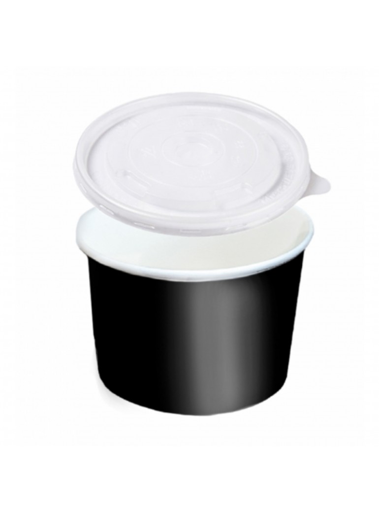 Vienk. Indelis D13.5 H10.4 cm 1000 ml apvalus pop juodas(50)