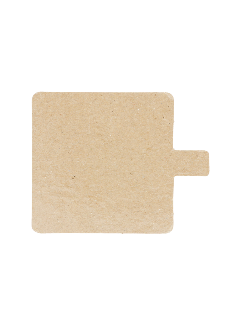 Padėkliukas pyragaičiui 8x8 cm dvipusis rud/vanil (200)