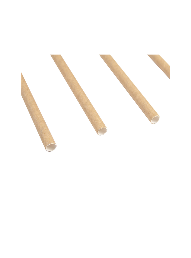 Šiaudeliai 6x200 mm popieriniai rudi (250)