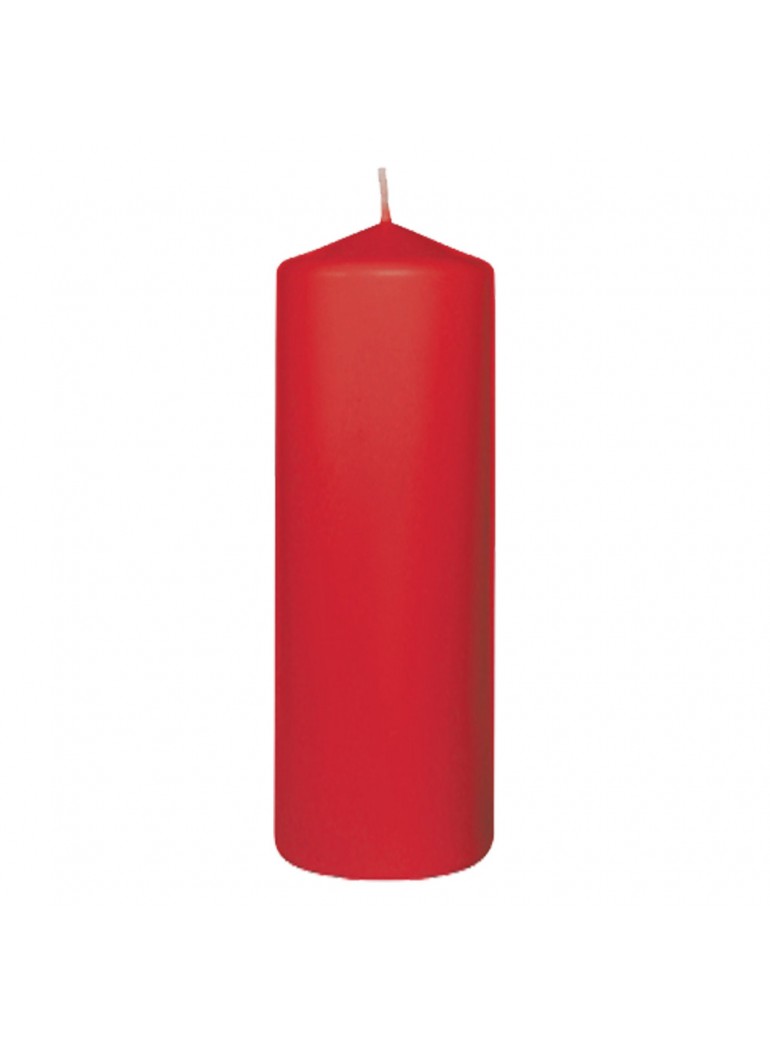 Candle cylinder (7x20 cm, red)