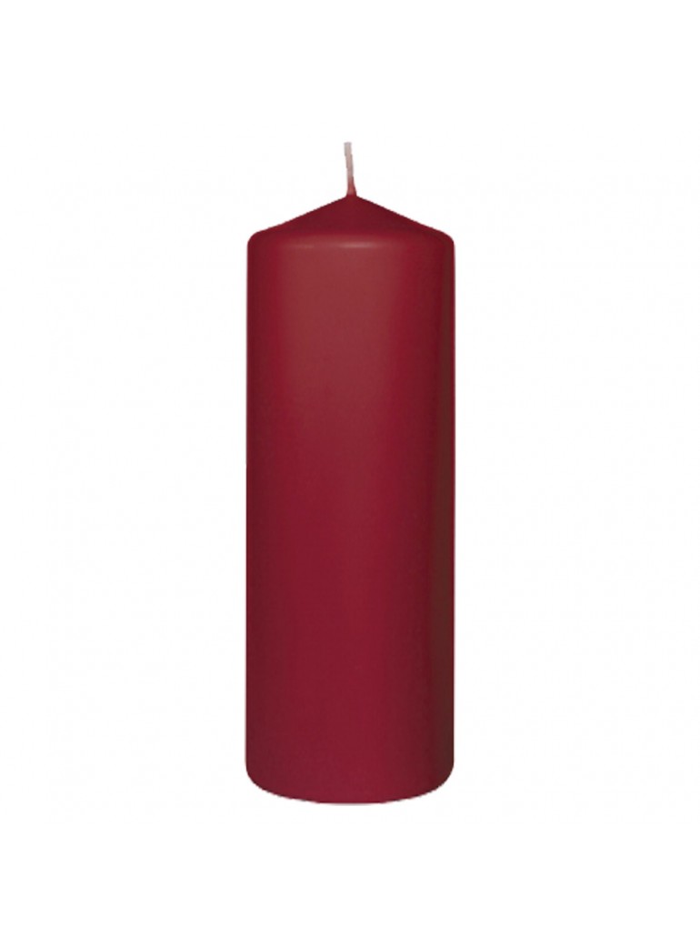 Žvakė cilindras 7x20 cm bordo