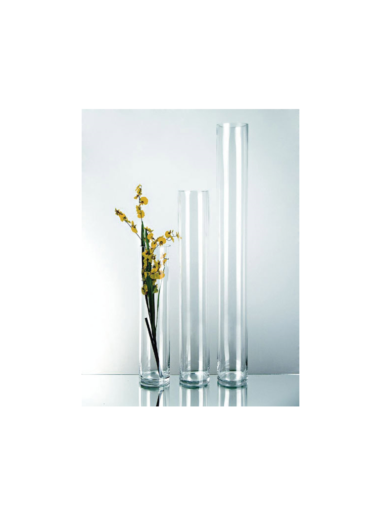 Vaza cilindras 10 x 50 cm.