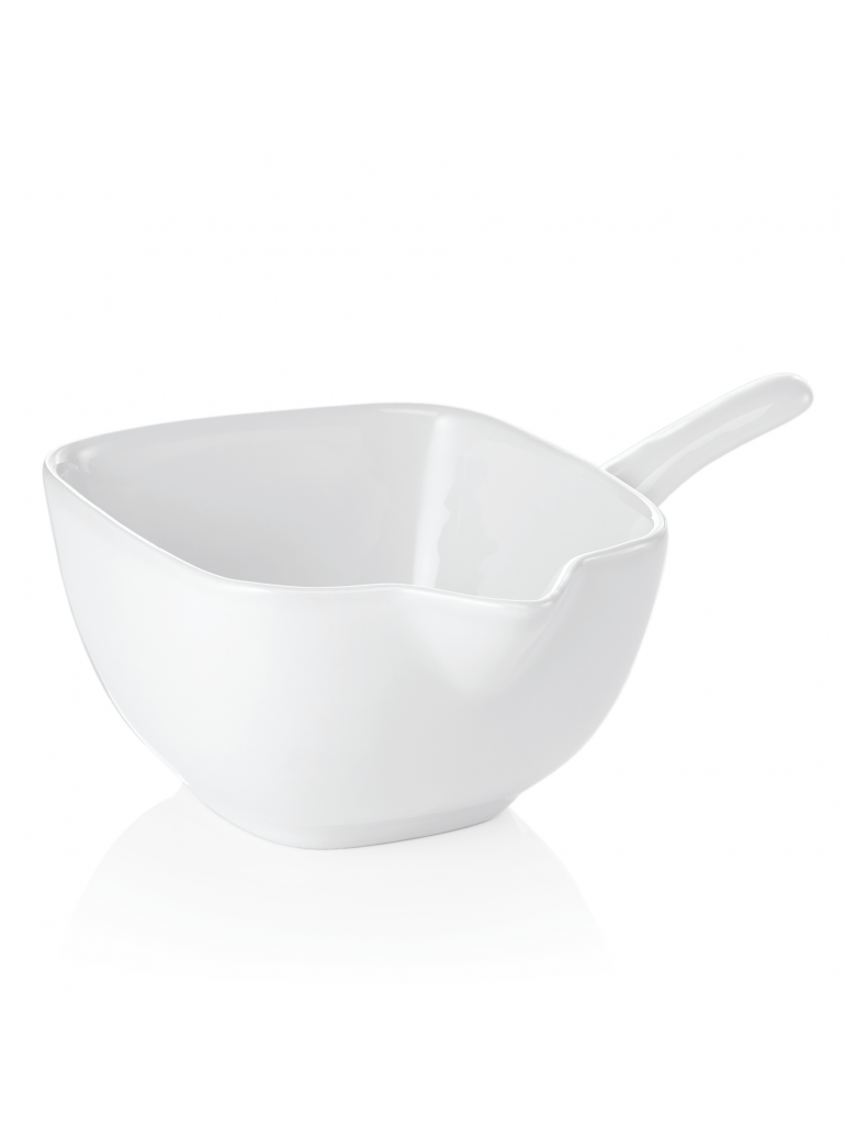 Padažinė su rankena 170 ml. porcelian., balta Padažinė su rankena 170 ml. porcelian., balta