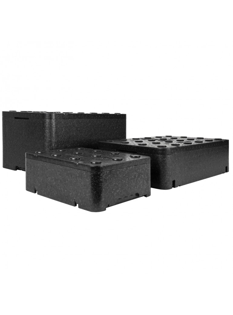 Termo dėžė su dangčiu GN 1/1, juoda, 60x40x28,3 cm